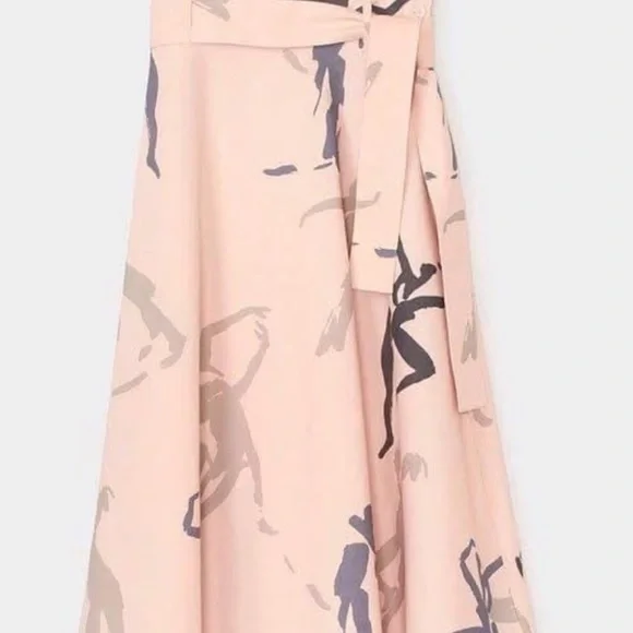 KOWTOW Audition Skirt Dancer Size M (8) Pale Pink Abstract Print Art to Wear - Picture 3 of 15